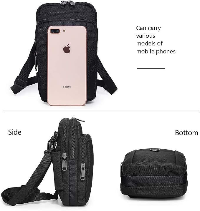 Water-Resistant Oxford Fabric Multifunction Smart Phone Bag /Case, One Shoulder - Image 3
