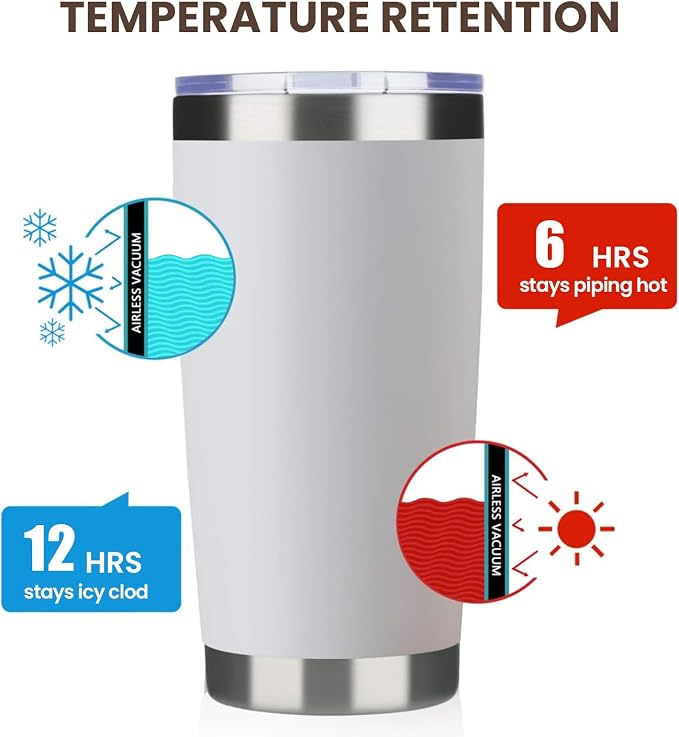 MEWAY 20oz Tumbler 4 Pack Double Wall Vacuum Insulated Travel Mug Bulk - Image 6