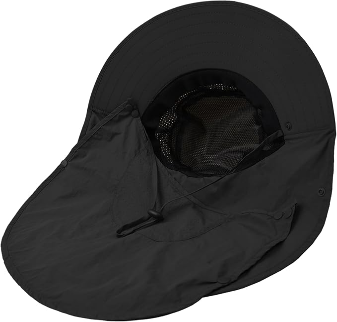 Sun Hat for Men Women with Neck Flap, UPF 50+ UV Protective Hiking Fishing Hats - Image 6