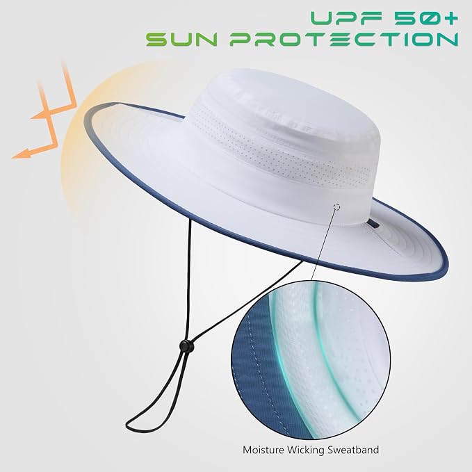 UPF 50+ Foldable Brim Water-Resistant Sun Bucket Hat - Image 3