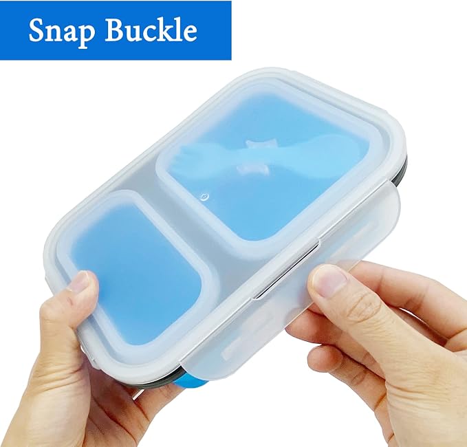 2 Compartments Collapsible Airtight Bento Box - Image 9