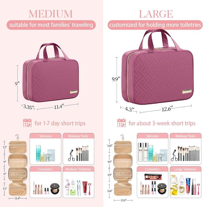 HOTOR Travel Toiletry Bag w/Hanging Hook - Image 3