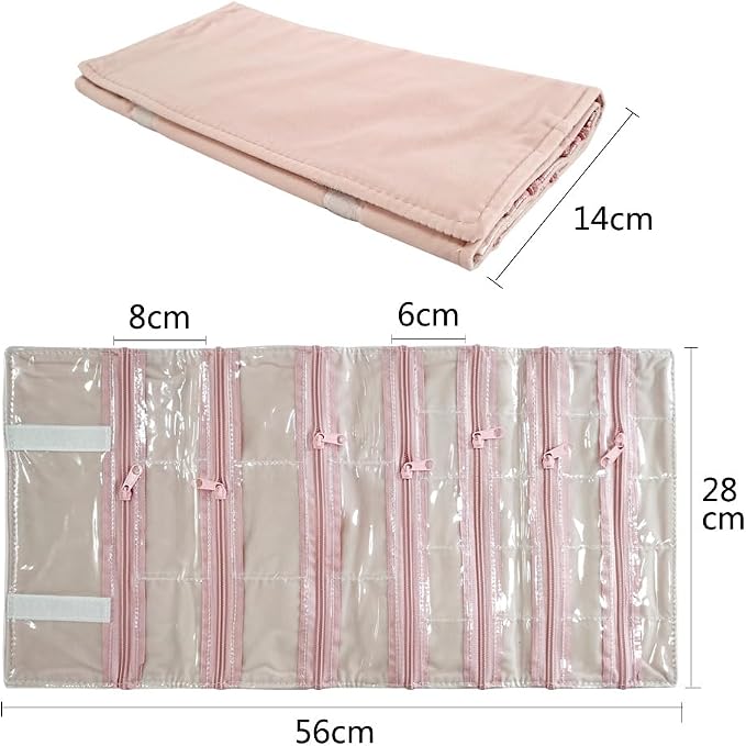 Travel Jewelry Roll Bag Portable Organizer Pouch - Image 3