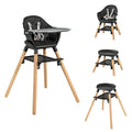 HONEY JOY Baby High Chair, 6 In 1 Convertible Wooden Highchair by HONEYJOY