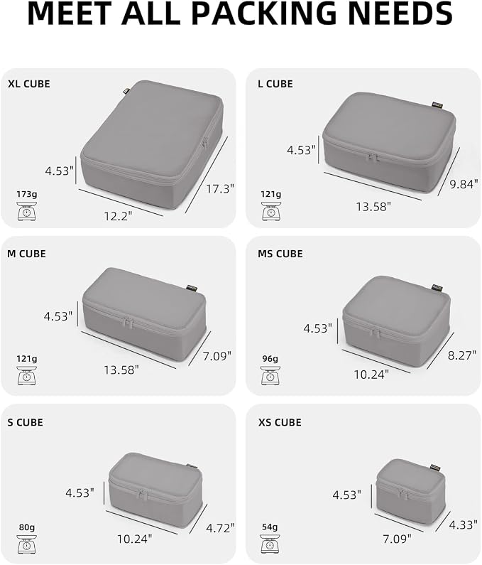 6 Set Compression Packing Cubes - Image 4