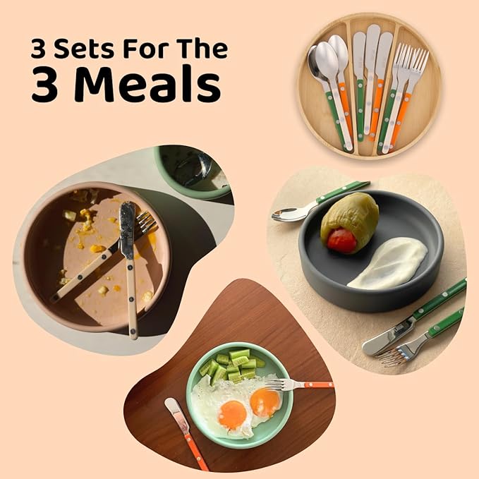 Kids Silverware Set, Stainless Steel Toddler Silverware - Image 3