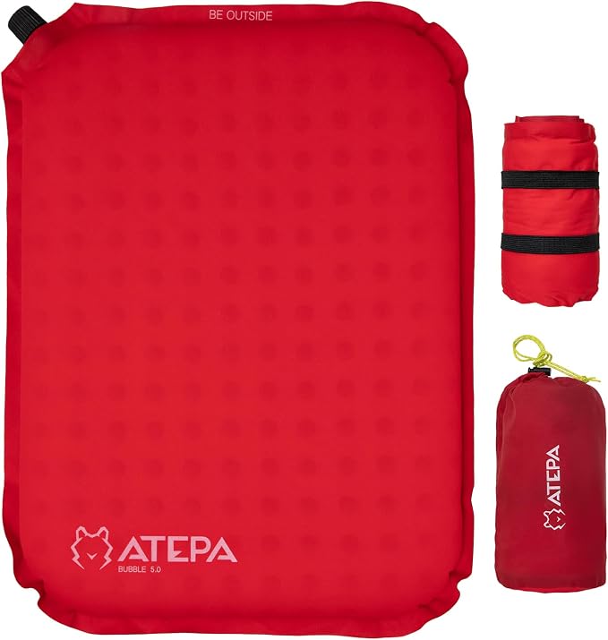 ATEPA Inflatable Stadium Seat Cushion, Self-Inflating Memory Foam Stadium Seats by ATEPA