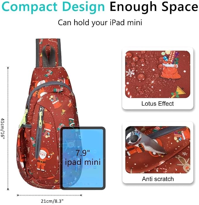 TITECOUGO Small Sling Bag, Lightweight Crossbody Backpack - Image 4