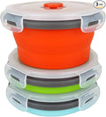 Ecomorning 3Piece Round Collapsible Lunch Container Silicone Food Storage by CCyanzi