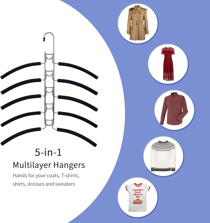 Nature Smile No Shoulder Bump Multiple Sweater Coat Clothes Hangers - Image 5
