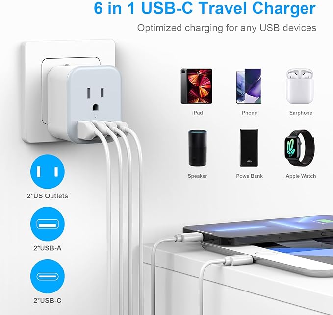 Australia Travel Plug Adapter, Foldable Power Adapter - Image 5