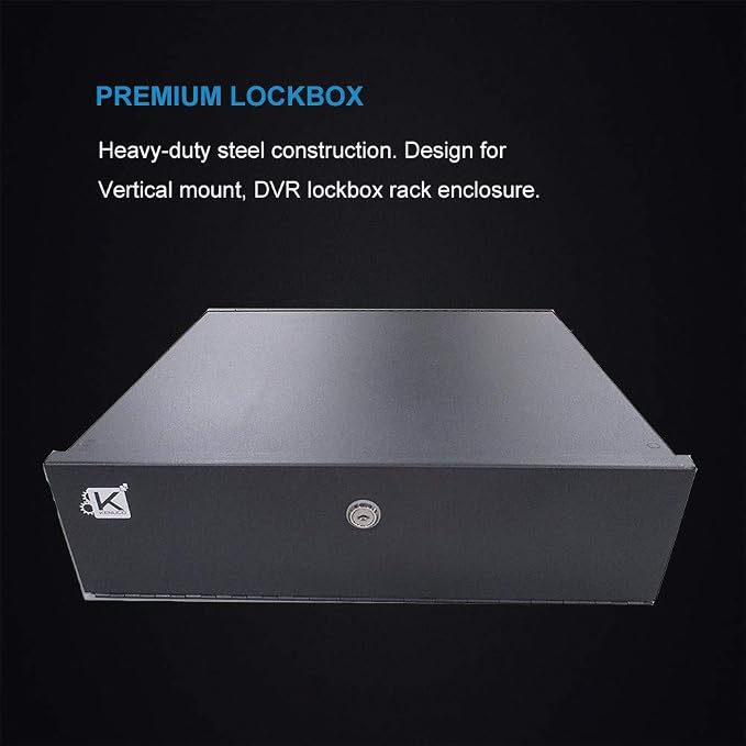 Kenuco White Heavy Duty 16 Gauge Steel DVR Security Lockbox - Image 2