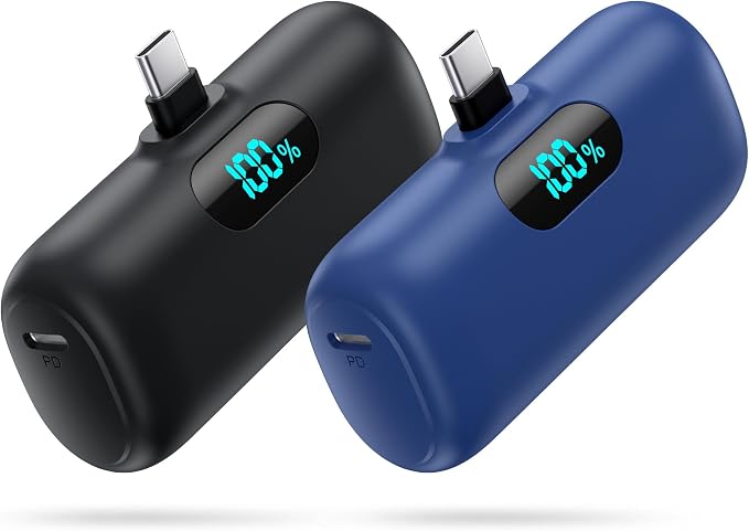 Mini Portable Charger 5000mAh Power Bank, 3A PD USB C Cell Phone Portable Power by Swyop