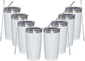 MEWAY 20oz Tumbler 8 Pack Double Wall Vacuum Insulated Travel Glitter Mug Bulk by MEWAY