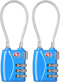 ZHEGE TSA Cable Luggage Lock 3 Digit Combination Padlock by ZHEGE