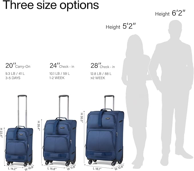 Hanke Luggage Sets 2 Piece Softside Expandable Luggage - Image 5