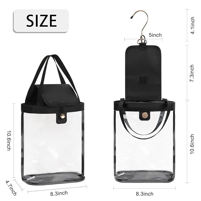 Travel Toiletry Bag, Hanging Clear Toiletry Bag - Image 6