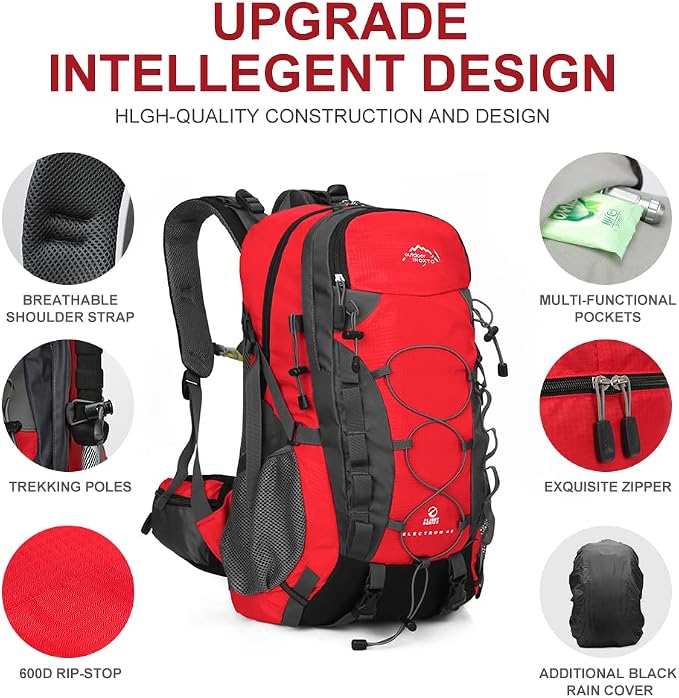 INOXTO lightweight Hiking Backpack 35L/40L Hiking Daypack - Image 4