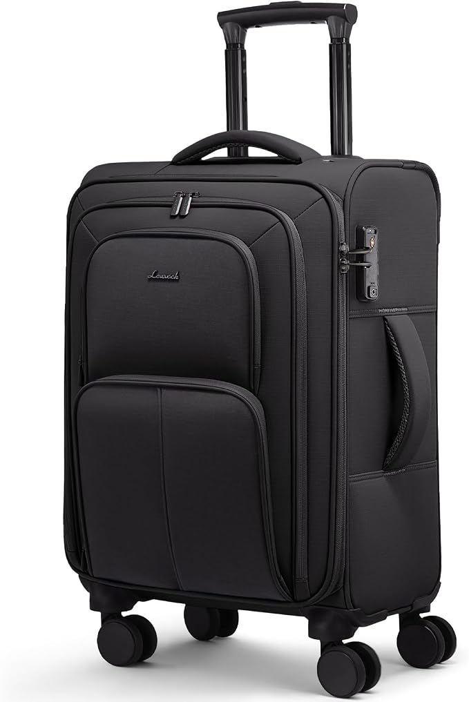 LOVEVOOK Carry On Luggage 22x14x9 Airline Approved, 22 Inch Softside Suitcases by LOVEVOOK