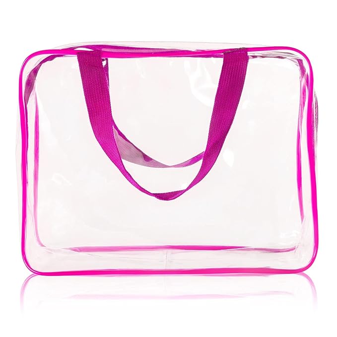 2Pcs Crystal Clear PVC Travel Toiletry Bag Kit - Image 6