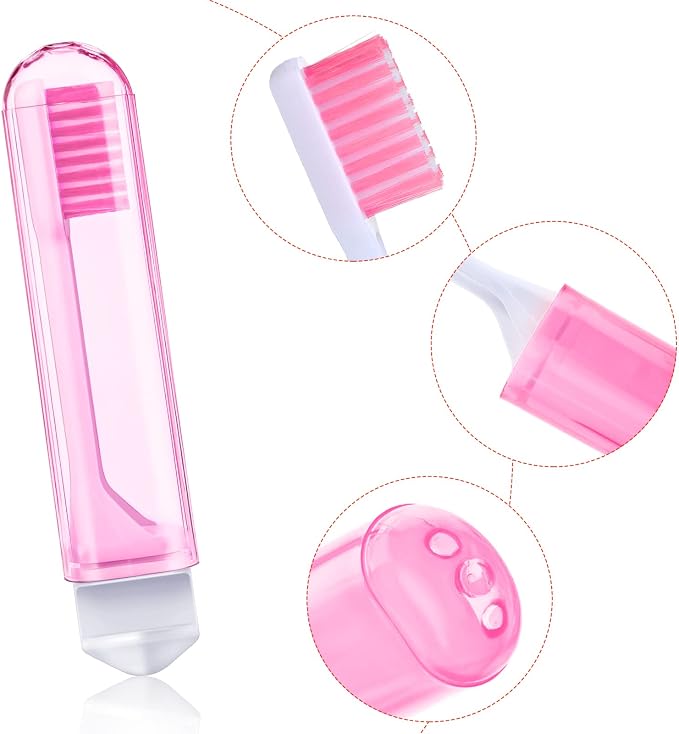 Patelai 4 Pieces Travel Toothbrush Set, Soft Bristle Mini Foldable Tooth Brush - Image 3