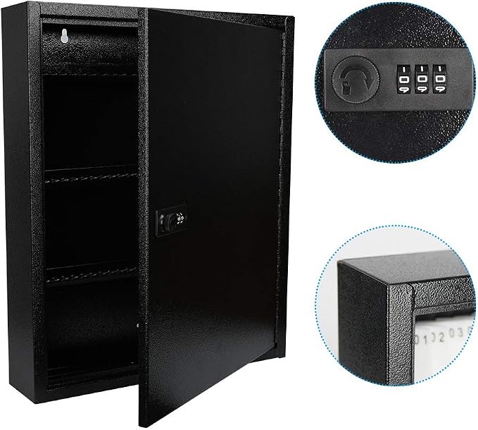 KYODOLED 100Keys Key Cabinet Organizer, Key Lock Box Wall Mount - Image 7