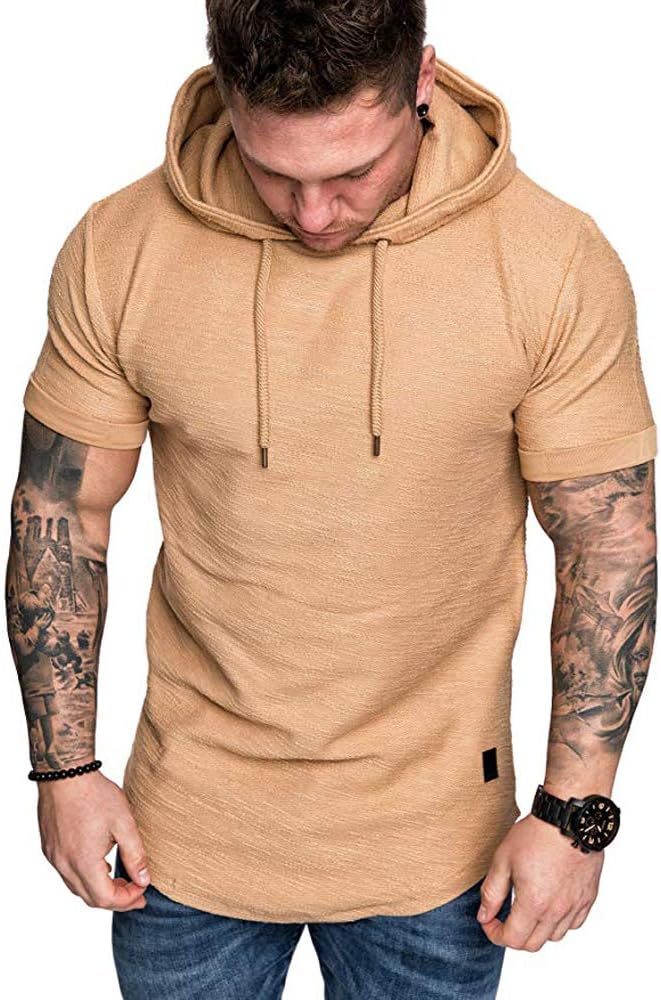 Lexiart Mens Fashion Athletic Hoodies Sport Sweatshirt Solid Color Fleece - Image 3
