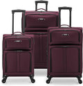 U.S. TRAVELER Anzio Softside Expandable Spinner Luggage, 3-Piece Set by USTraveler