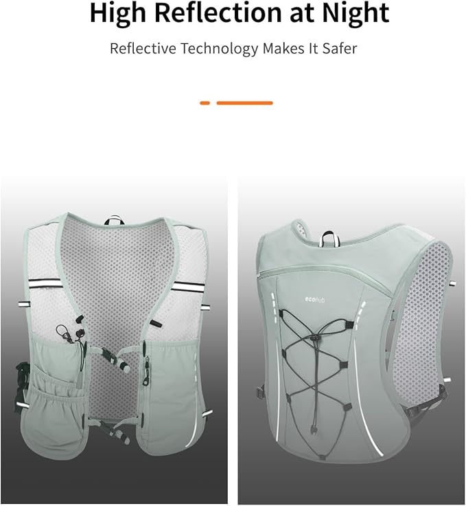 ECOHUB Running Hydration Vest Backpack, Lightweight Breathable Pack - Image 5