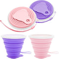 Litoexpe 2 Pack Silicone Collapsible Travel Cup Portable Folding Camping Cup by PRATICALPRODUCTS