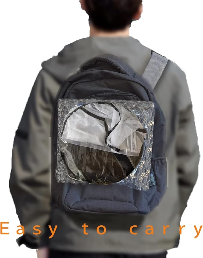 CMINGJ Portable Mosquito Head Net Foldable Pop-Up Travel Essentials Mosquito Net - Image 6