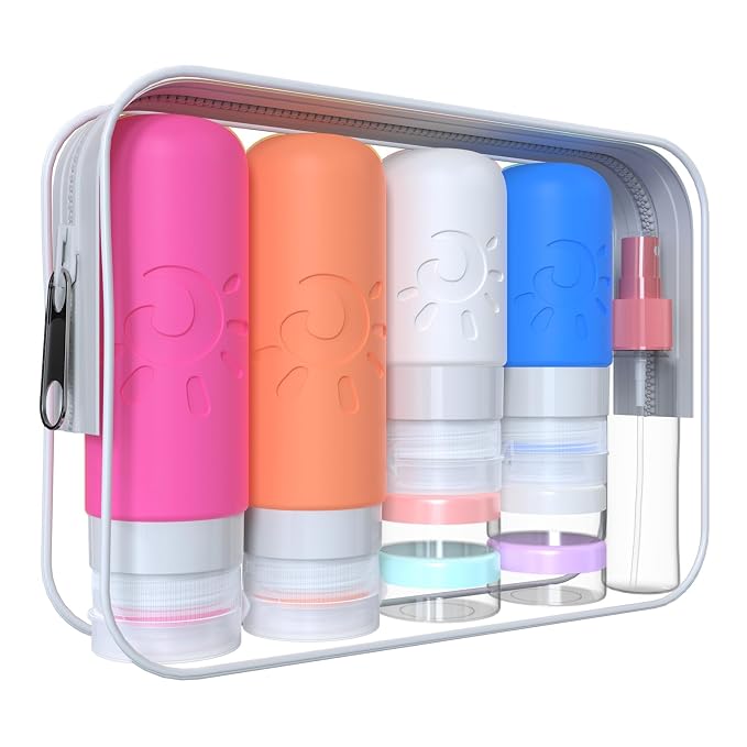 18 Pack travel Bottles for Toiletries, TSA Approved Silicone Travel Containers by ZAFIT