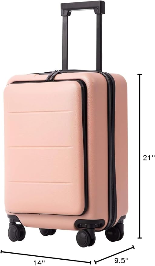 Coolife Luggage Suitcase Piece Carry On ABS+PC Spinner Trolley - Image 8