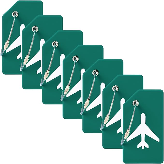 7 Pack Silicone Luggage Tag for Suitcases by MODENGKONGJIAN