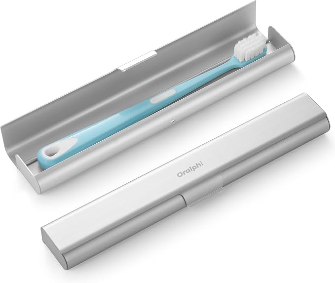 Aluminum Toothbrush Travel Case, Portable Travel Toothbrush Holder, Durable by Oralphi