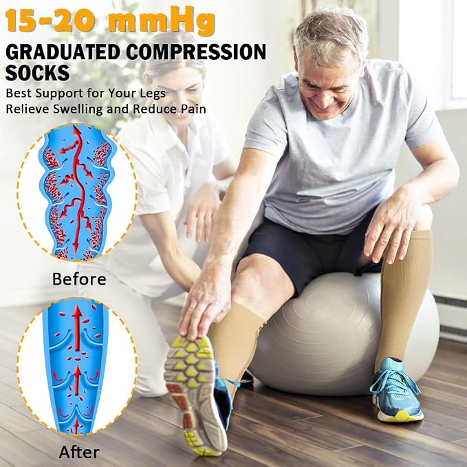 CASMON 2 Pairs Zipper Compression Socks - Image 2