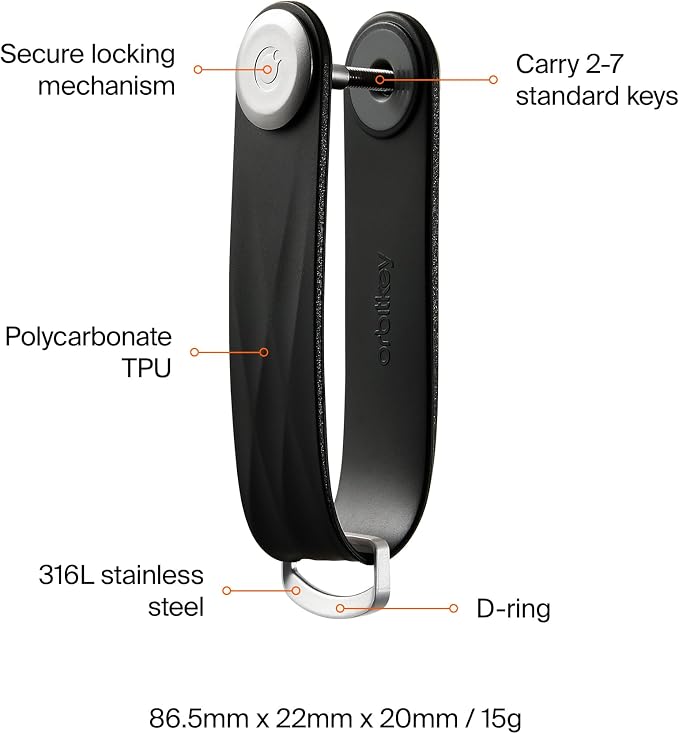 Orbitkey New Active Key Organizer Lite w/updated D-Ring | Weather Resistant - Image 5