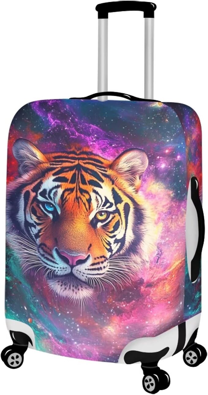Galaxy Tiger Suitcase Cover Zipper Closure Travel Luggage Protector - Image 2