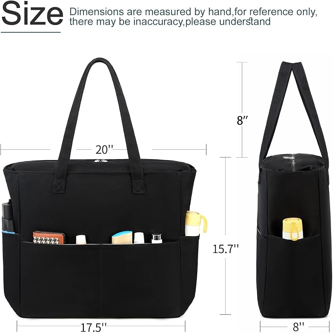 LEDAOU Beach Bag Waterproof Sandproof Women Tote Bag Pool Bag - Image 7