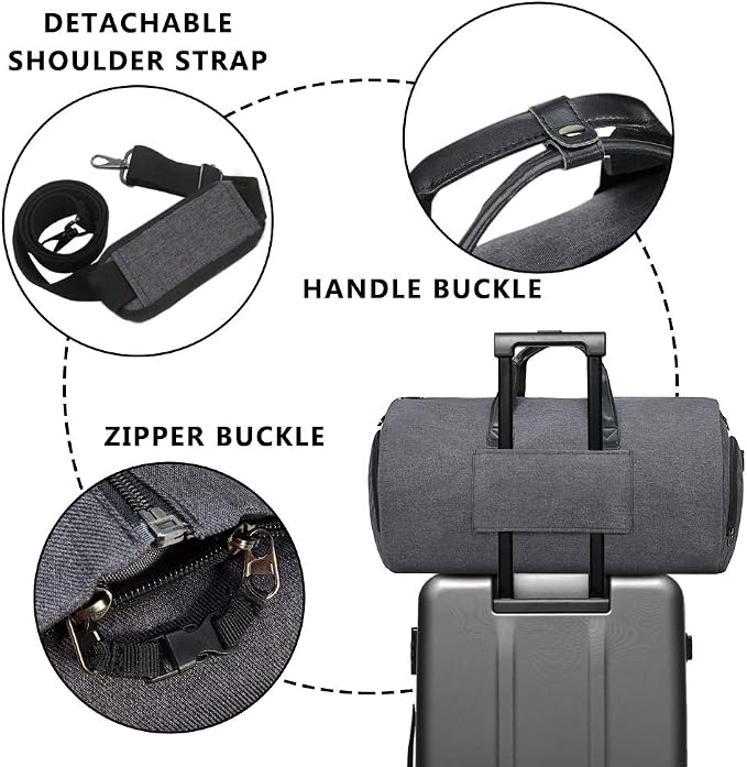 Convertible Garment Bag with Shoulder Strap, Modoker Carry on Garment Duffel Bag - Image 6