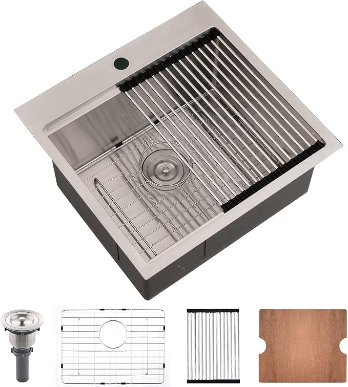Bar Sink Drop In Workstation-Bokaiya 21x20 Small Drop In Kitchen Sink Stainless by Bokaiya