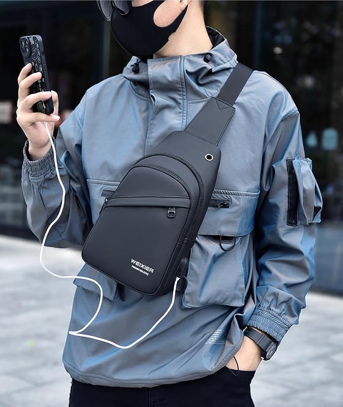 Waterproof Sling Bags Mens Shoulder Crossbody Backpack - Image 2