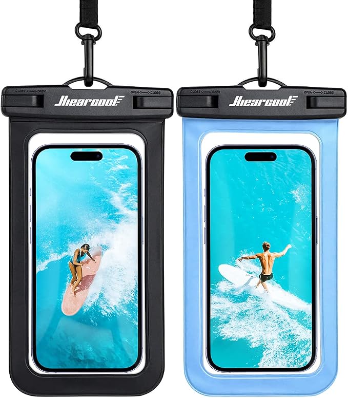 Hiearcool Waterproof Phone Pouch, Waterproof Beach Bag Compatible by Hiearcool