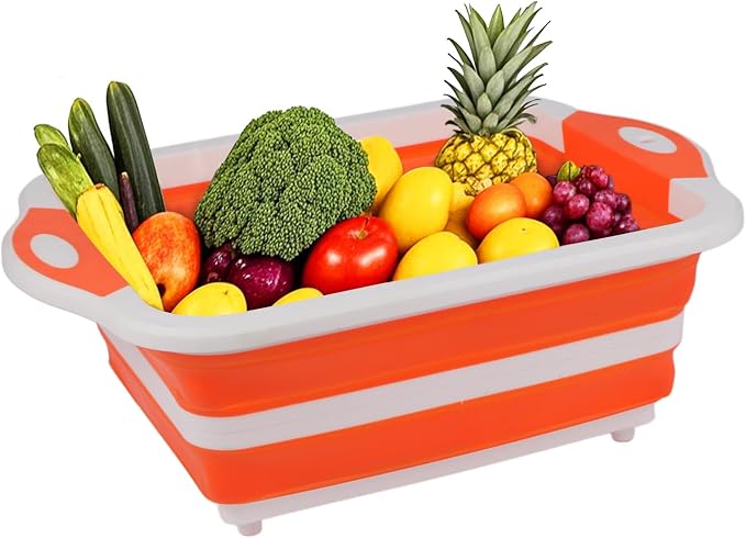 Collapsible BBQ Prep Tub/Cutting Board 10L, Foldable Dish Tub - Image 8