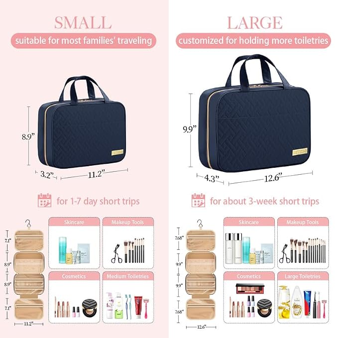 HOTOR Travel Toiletry Bag w/Hanging Hook - Image 3
