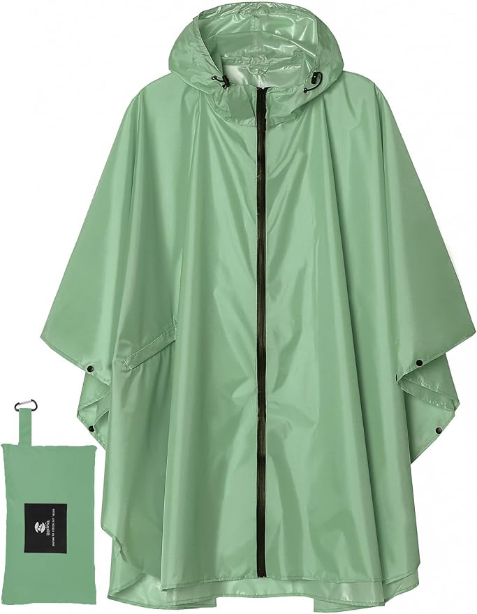 SaphiRose Unisex Rain Poncho Raincoat Hooded by SaphiRose