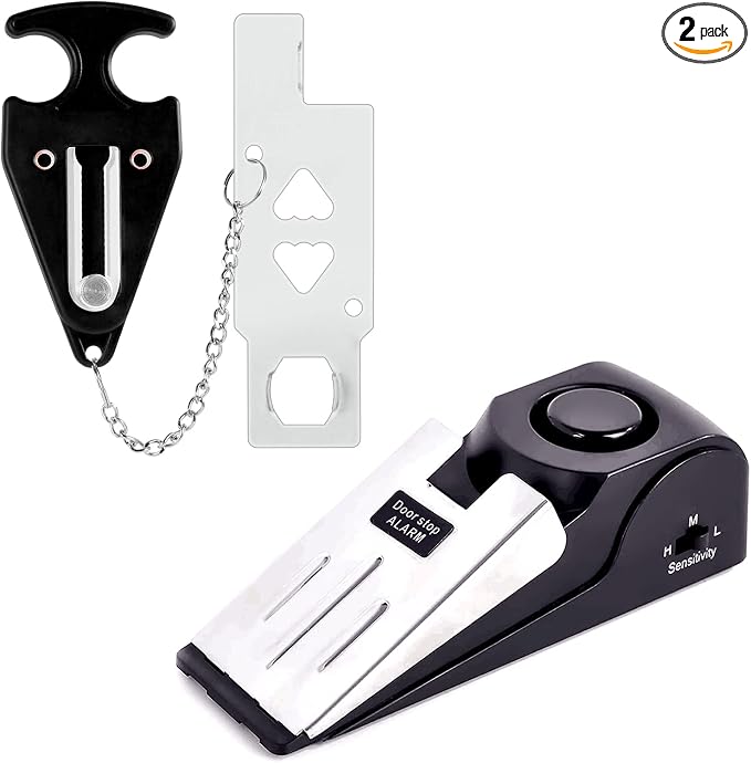 Upgraded Portable Door Lock & Door Stop Alarm, TOWODE Dual Protection Security by TOWODE