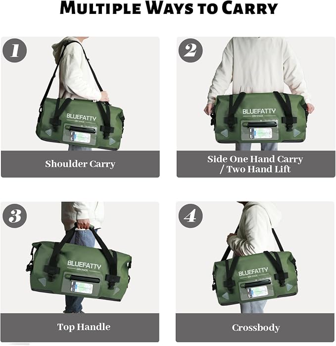 Waterproof Motorcycle Duffel Bag Roll Top Dry Duffel Bag - Image 5