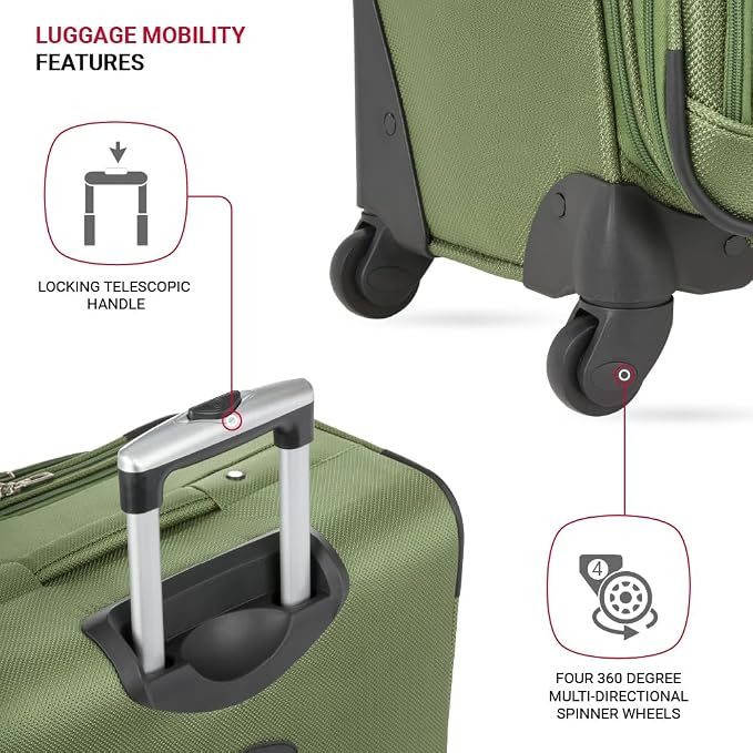 SwissGear Sion Softside Expandable Luggage, Checked-Large 29-Inch - Image 2