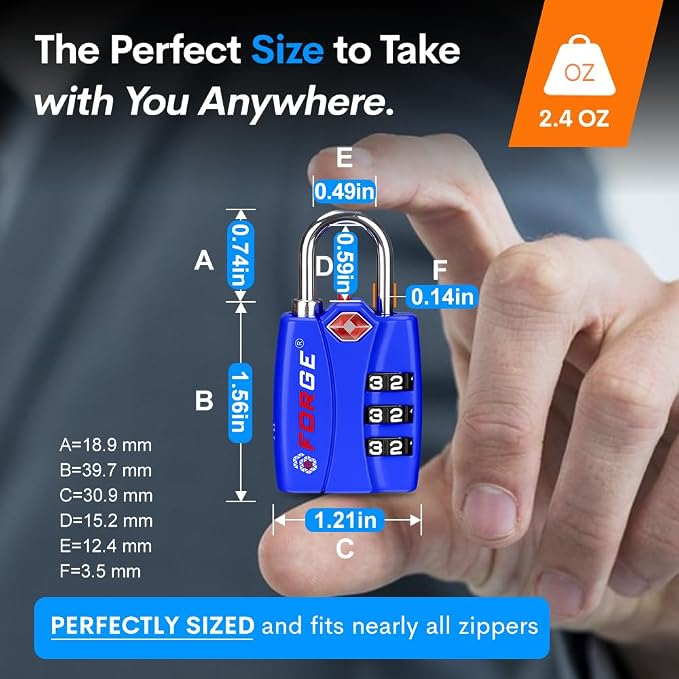 Forge TSA Luggage Combination Lock - Image 4